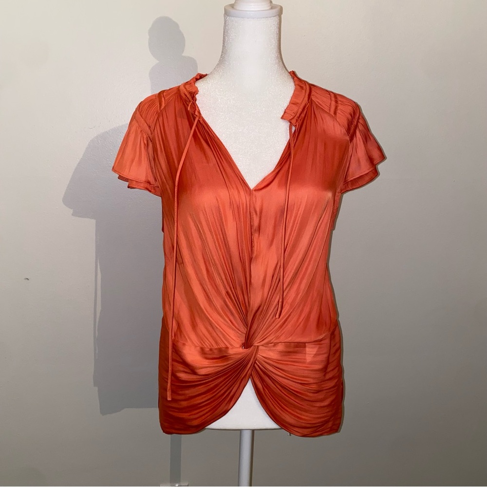 Elegant Orange Women's Blouse